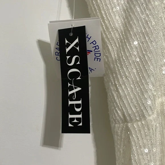 X scape floor length white sequin gown - Picture 4 of 4